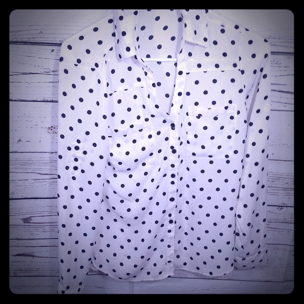 Express polka dot shirt